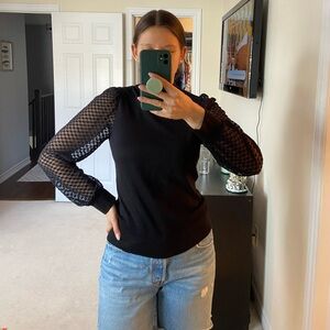 Catherine Malandrino Black Long Sleeve High Neck